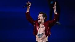 Harry Styles se presenta en el escenario durante la ceremonia y el show en vivo de los BRIT Awards 2023, celebrados en Londres el 11 de febrero de 2023. Ben Stansall / AFP